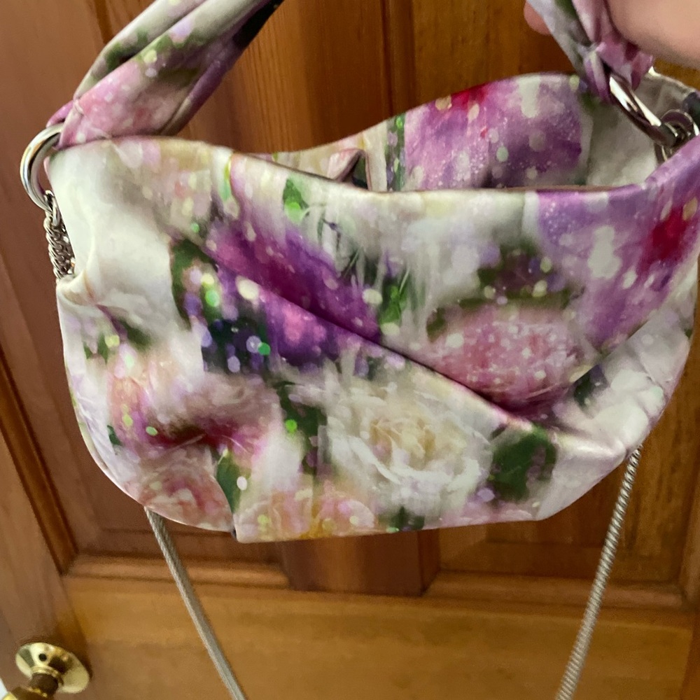 Jimmy Choo Purple and Pink Mini Bag with Floral Design